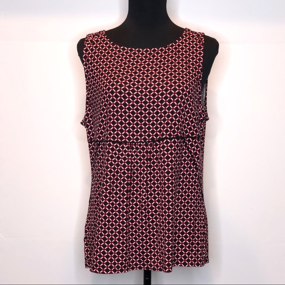 Ann Taylor Tops - Ann Taylor Red/Black Tank Top XL.  238